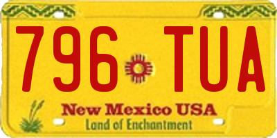 NM license plate 796TUA