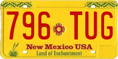 NM license plate 796TUG