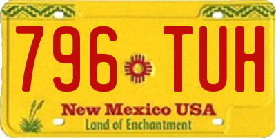 NM license plate 796TUH