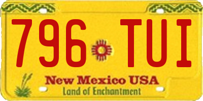 NM license plate 796TUI