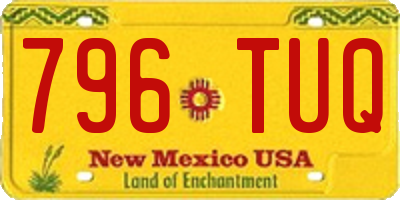 NM license plate 796TUQ