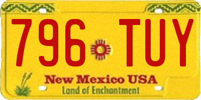 NM license plate 796TUY