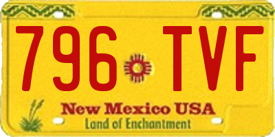 NM license plate 796TVF