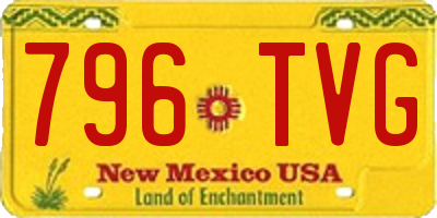 NM license plate 796TVG