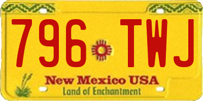 NM license plate 796TWJ