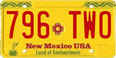 NM license plate 796TWO