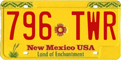 NM license plate 796TWR