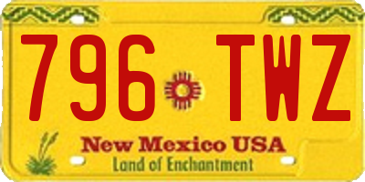 NM license plate 796TWZ