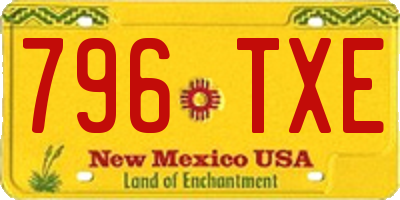 NM license plate 796TXE