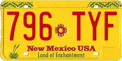 NM license plate 796TYF