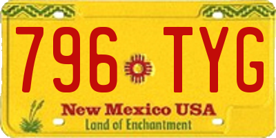 NM license plate 796TYG