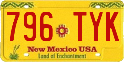 NM license plate 796TYK