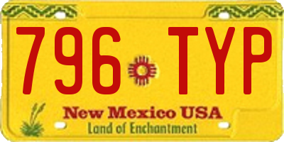 NM license plate 796TYP
