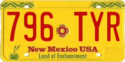 NM license plate 796TYR