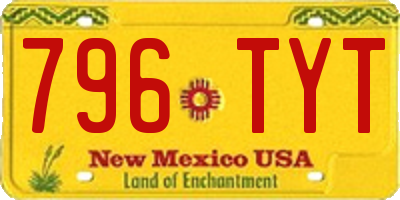 NM license plate 796TYT