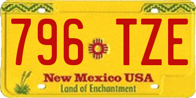 NM license plate 796TZE
