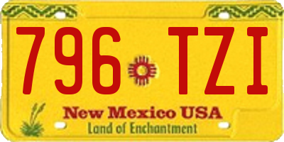 NM license plate 796TZI
