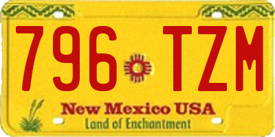 NM license plate 796TZM