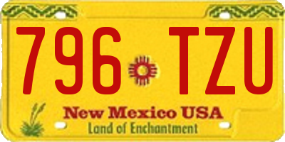 NM license plate 796TZU