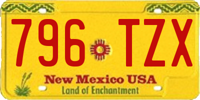 NM license plate 796TZX