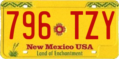 NM license plate 796TZY