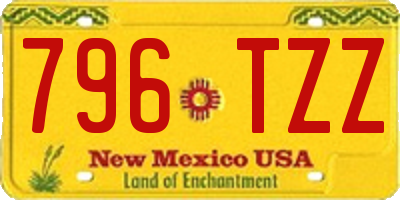 NM license plate 796TZZ