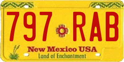 NM license plate 797RAB