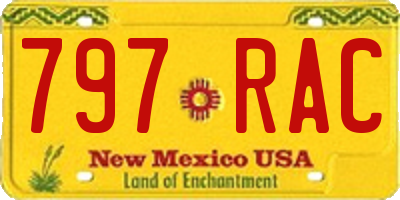 NM license plate 797RAC