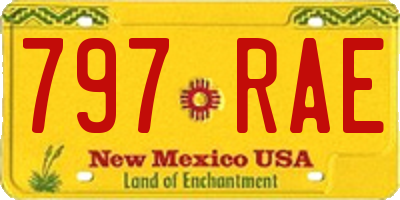 NM license plate 797RAE
