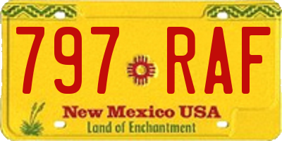 NM license plate 797RAF
