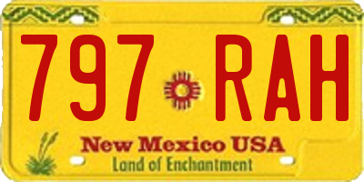 NM license plate 797RAH