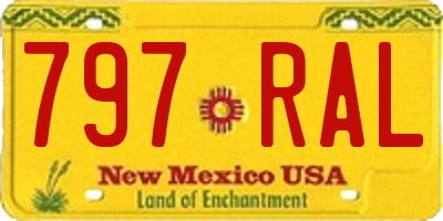 NM license plate 797RAL