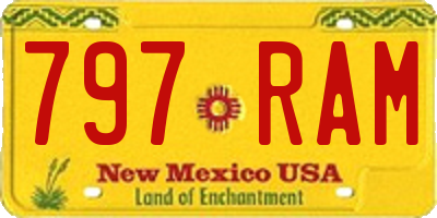 NM license plate 797RAM