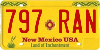 NM license plate 797RAN