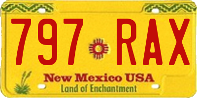 NM license plate 797RAX