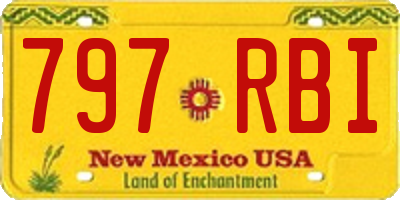 NM license plate 797RBI