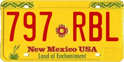 NM license plate 797RBL