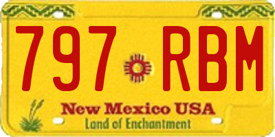 NM license plate 797RBM