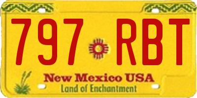 NM license plate 797RBT
