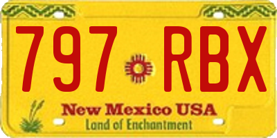 NM license plate 797RBX