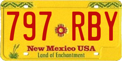 NM license plate 797RBY