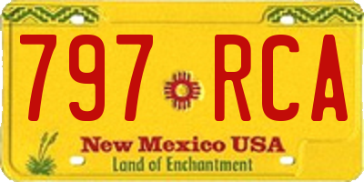 NM license plate 797RCA