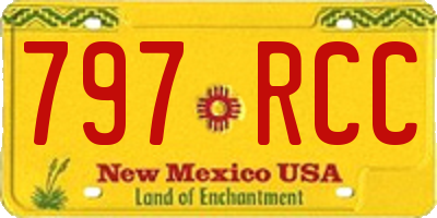 NM license plate 797RCC