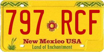 NM license plate 797RCF