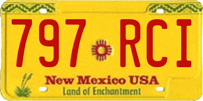 NM license plate 797RCI