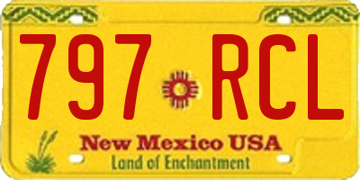 NM license plate 797RCL