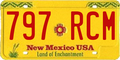 NM license plate 797RCM