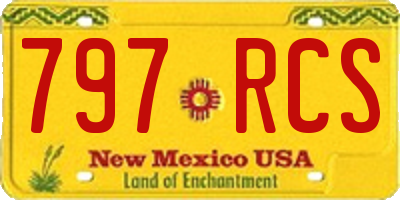 NM license plate 797RCS