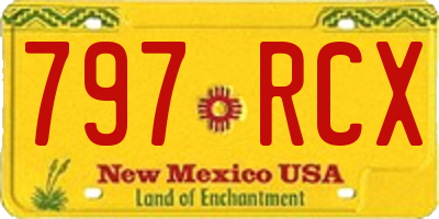 NM license plate 797RCX