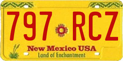 NM license plate 797RCZ